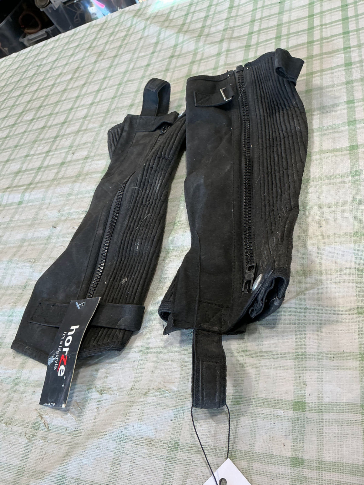 english half chaps XS black 