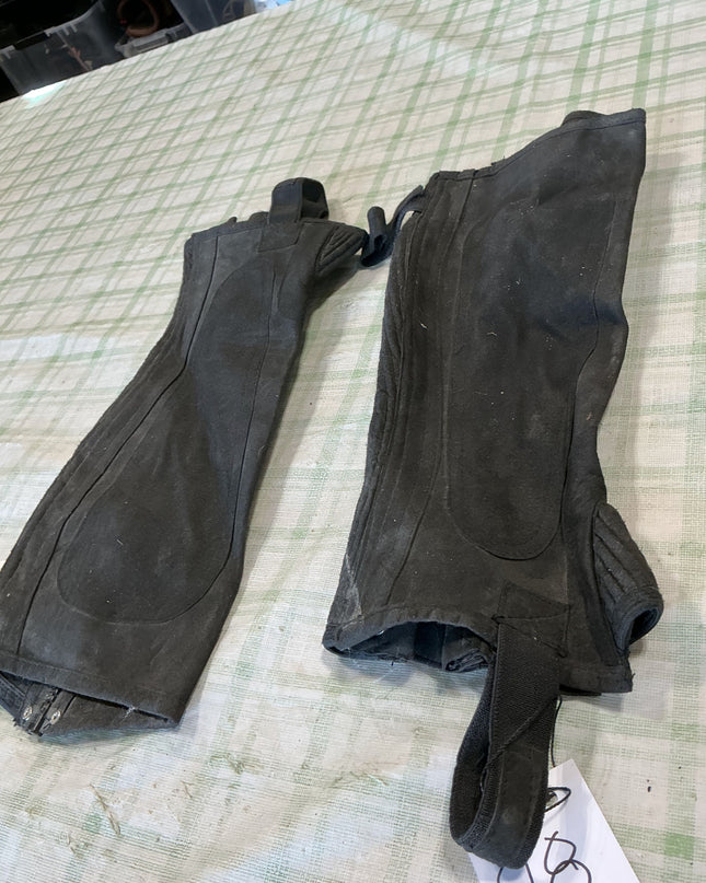 english half chaps XS black 