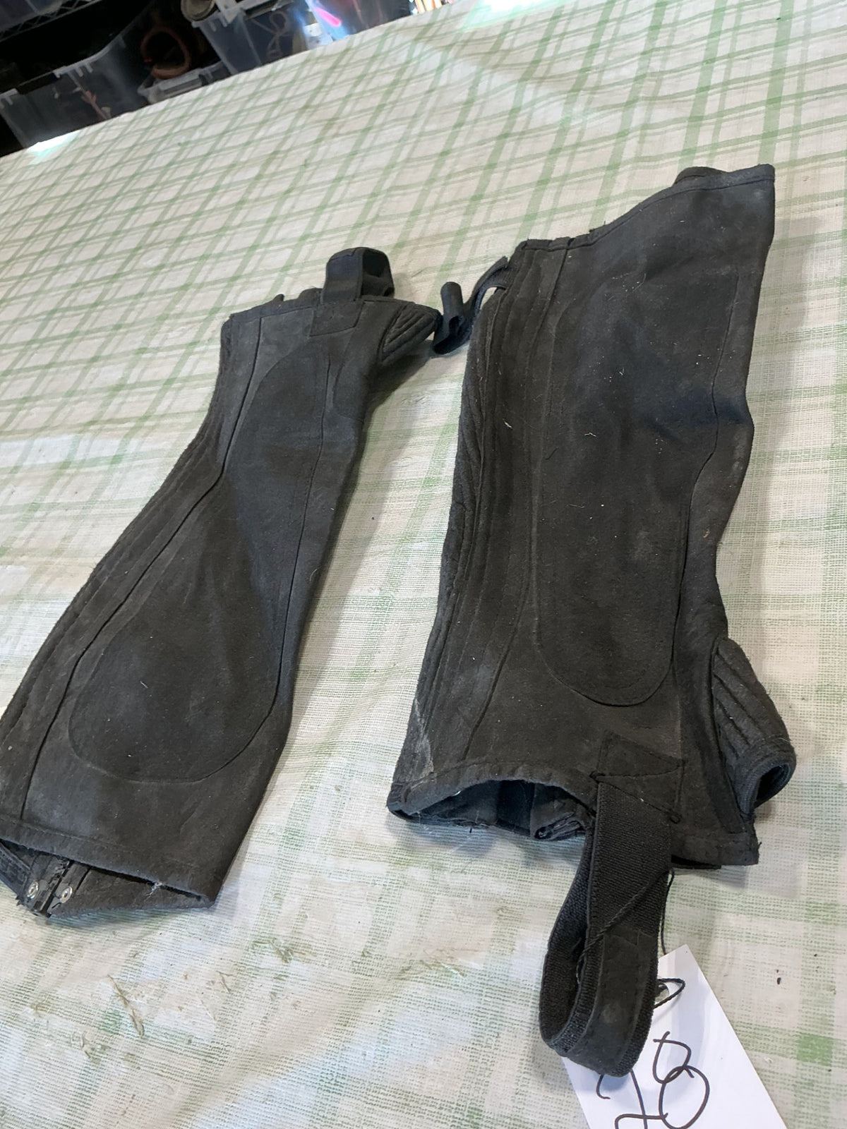 english half chaps XS black 