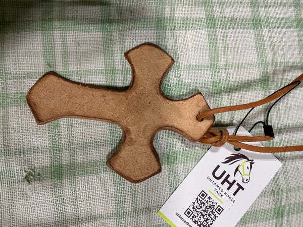 Cross – Leather, Light Brown, Horse Design | Used, Very Good