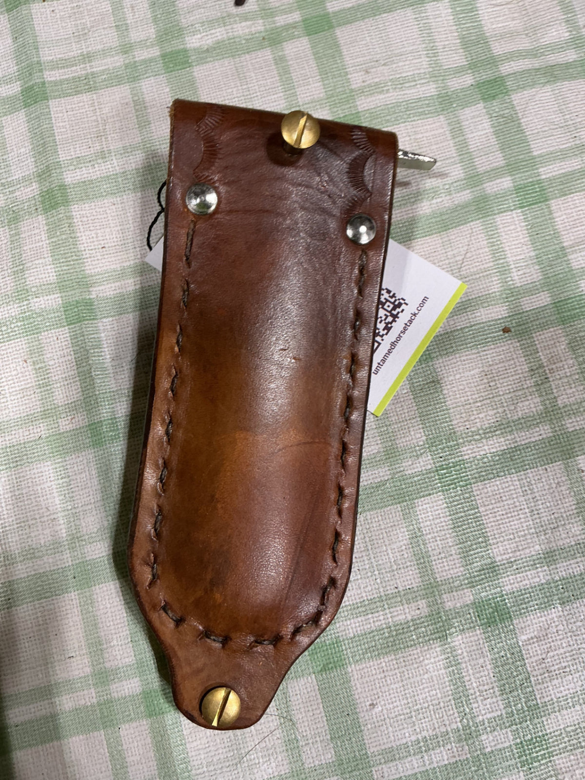 hoof pick holder leather 