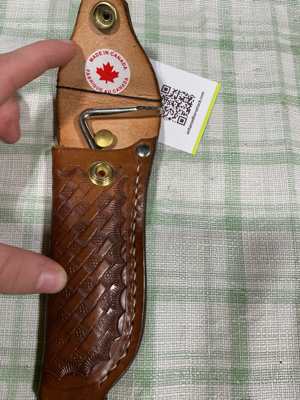 leather hoof pick holder 