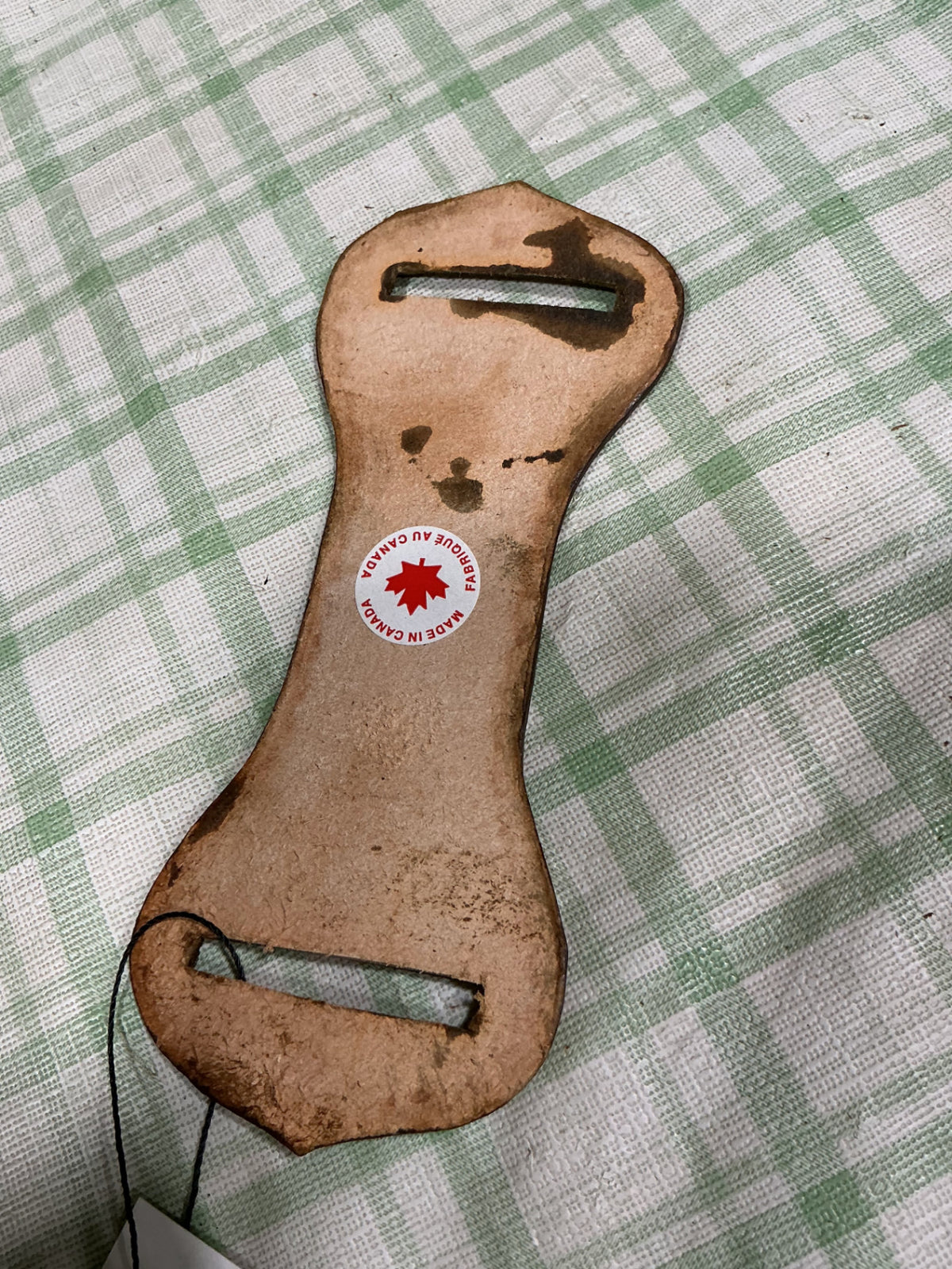 leather cinch keeper 