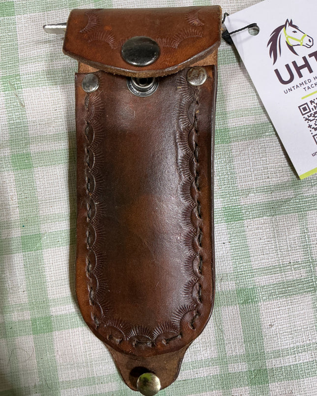 hoof pick holder leather 