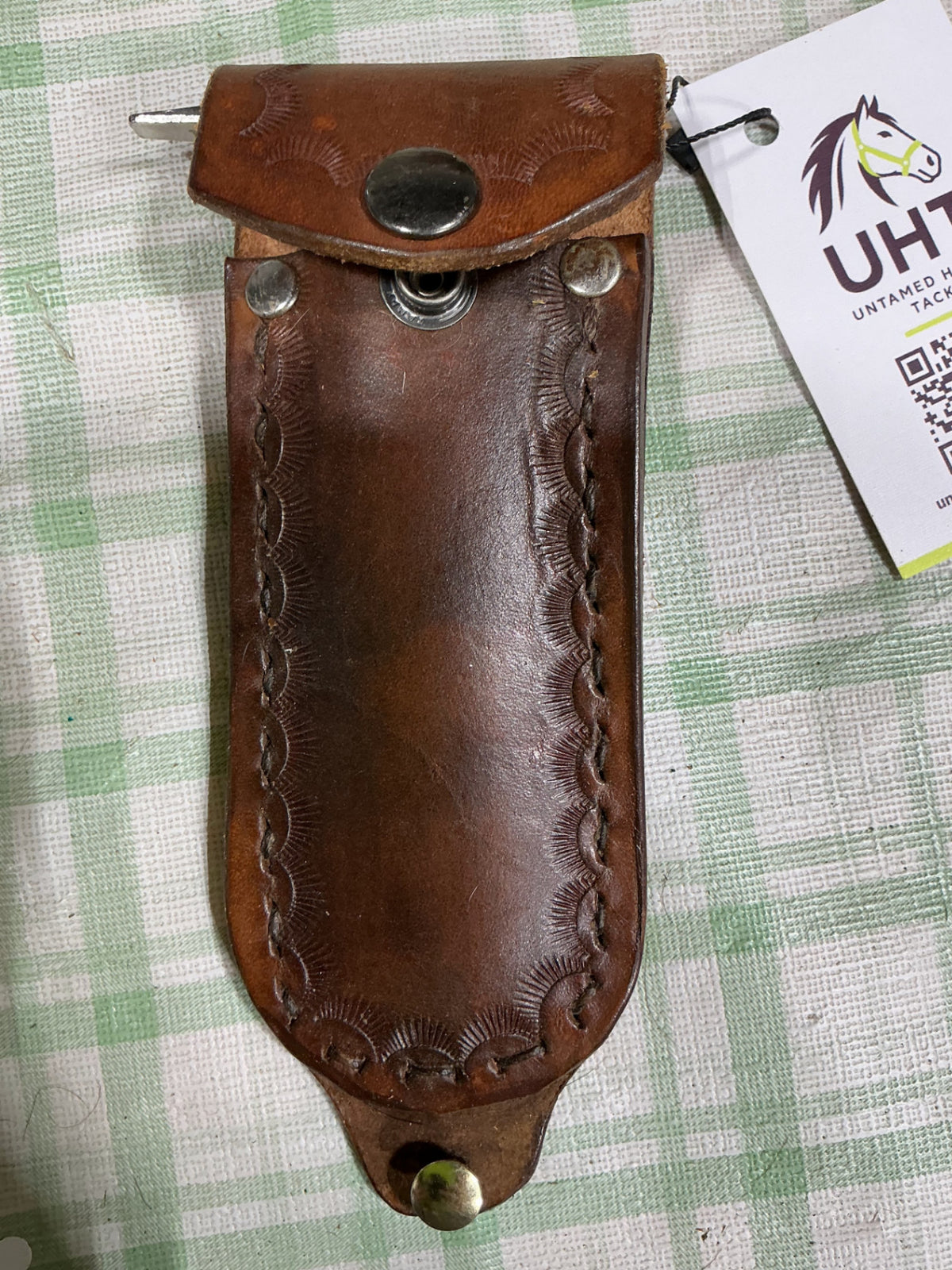 hoof pick holder leather 