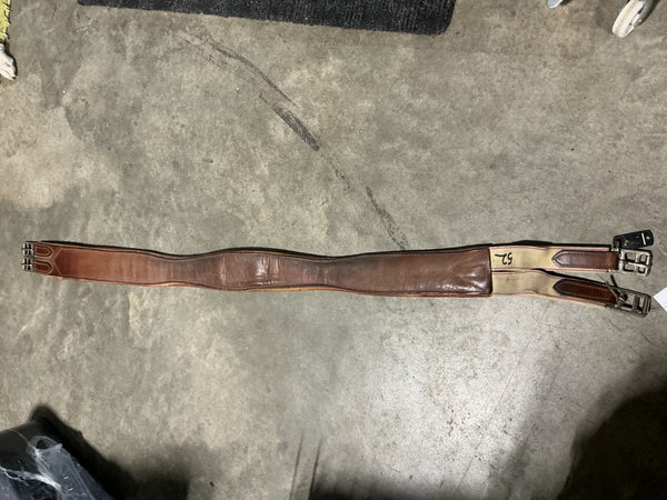 English Girth – Leather, Elastic, 52"