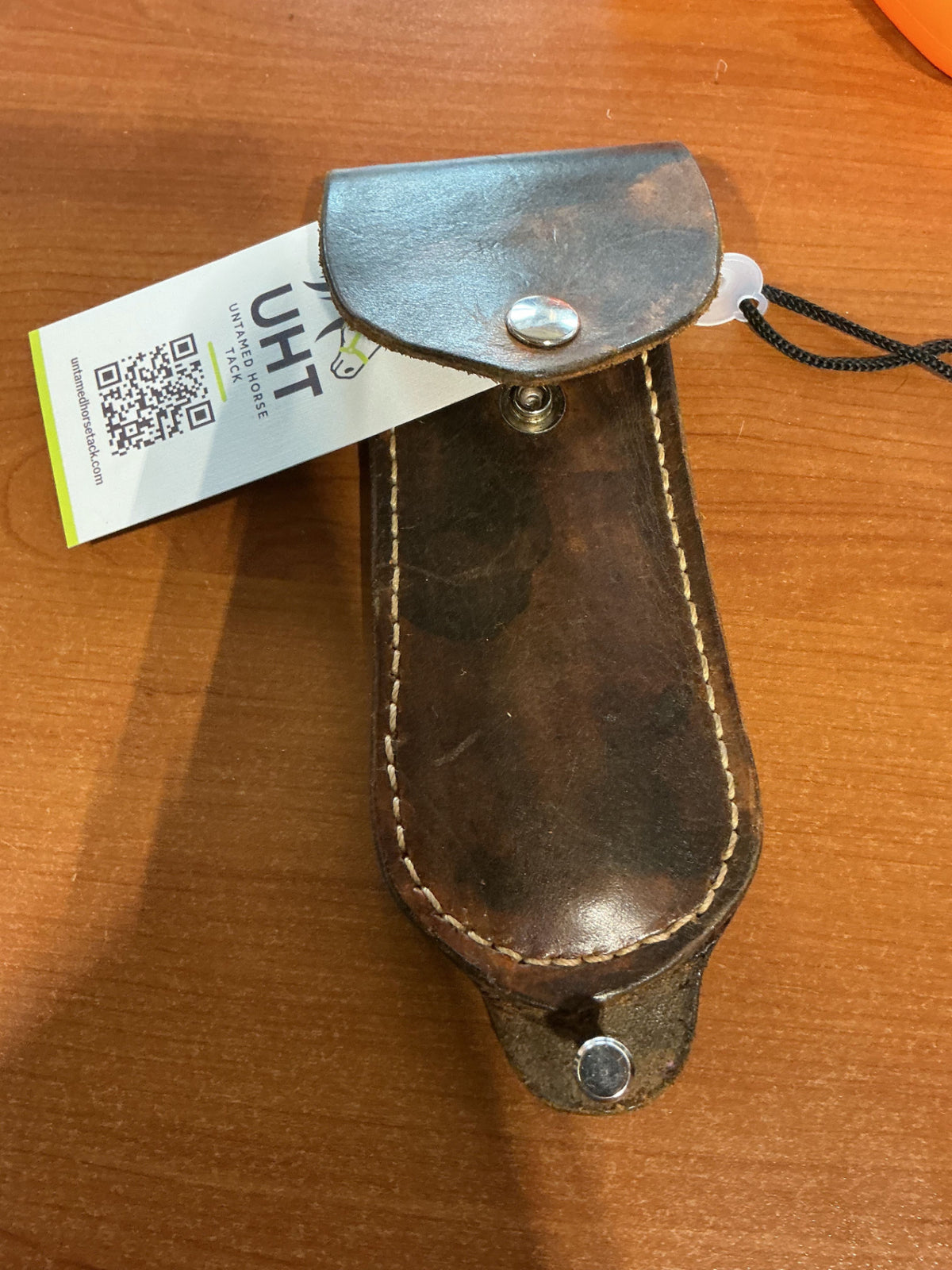leather hoof pick holder