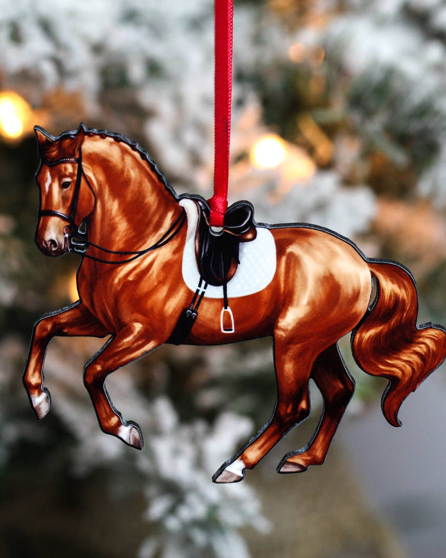 Ornament Pirouette Dressage Chestnut