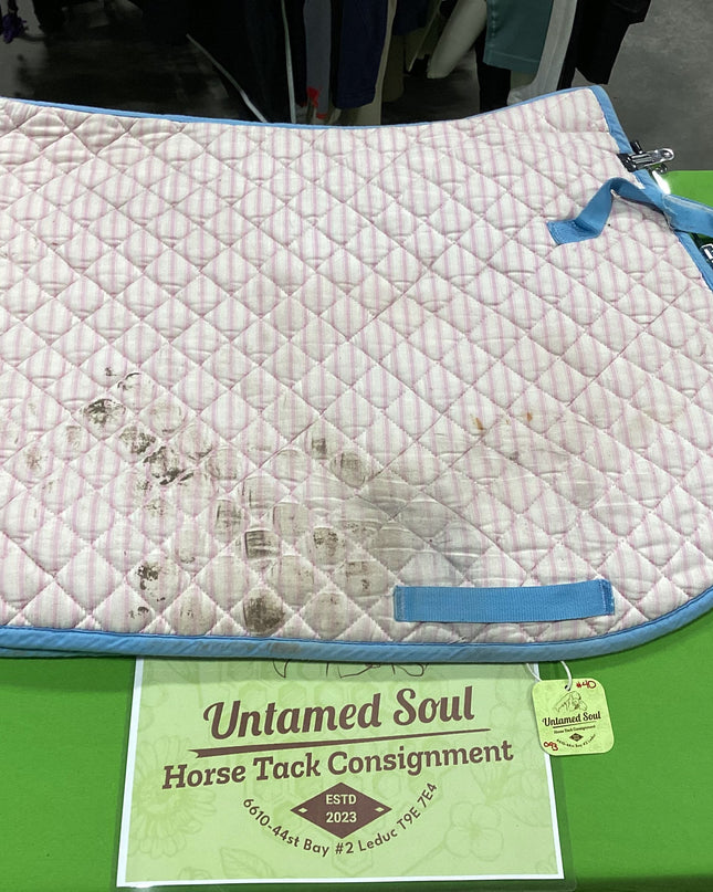 English Saddle Pad Blue/Pink
