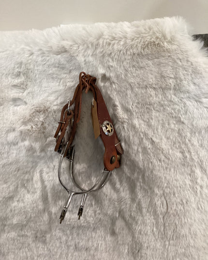 English Spurs with leather straps Shires