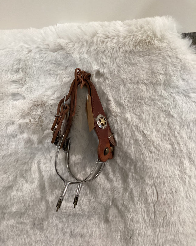English Spurs with leather straps Shires