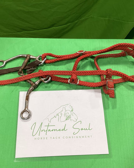 Western Red Headstall Nylon with Bit 5"