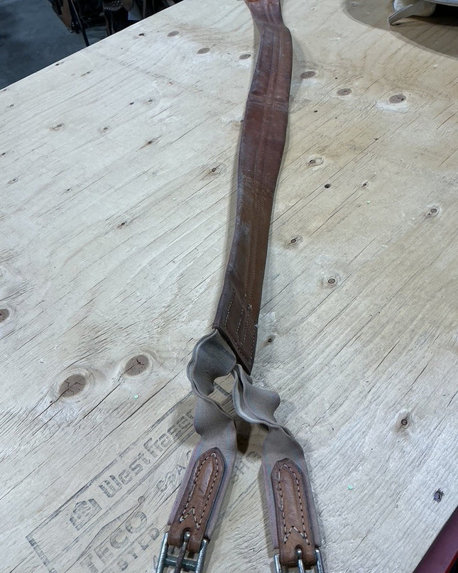 English Girth Leather 54" Elastic Ends Stretched