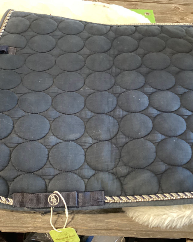English Saddle Pad Dressage Cob Black BR