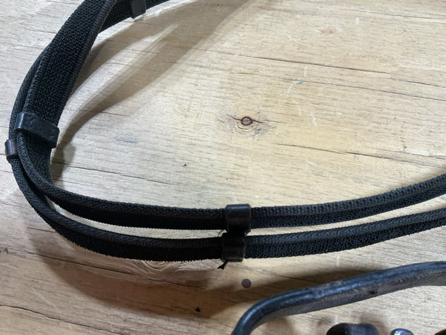 English Reins Leather/Rubber Black