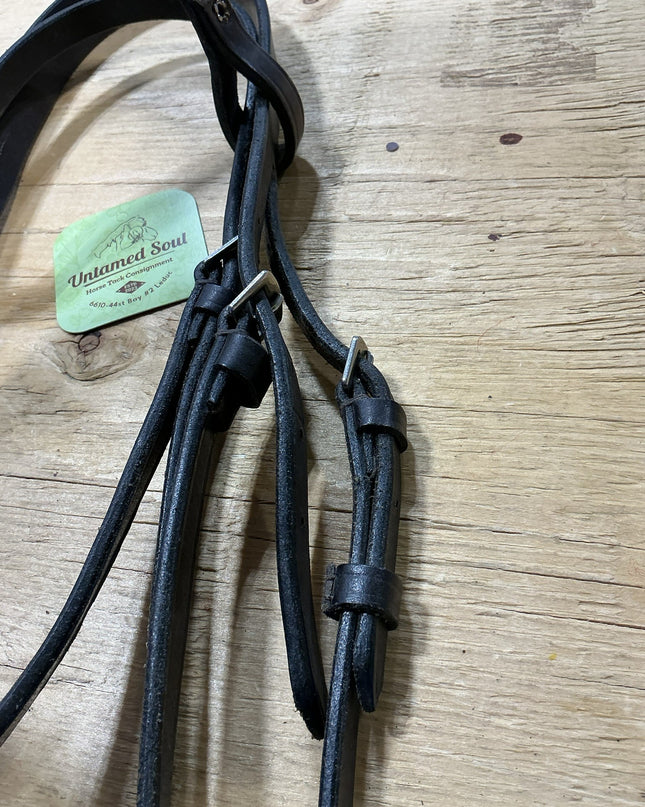 English Headstall Leather Black