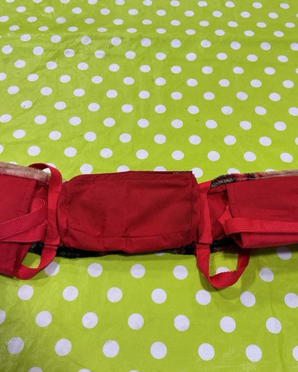 Cantle Bag Red & Fleece