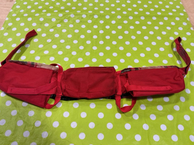 Cantle Bag Red & Fleece