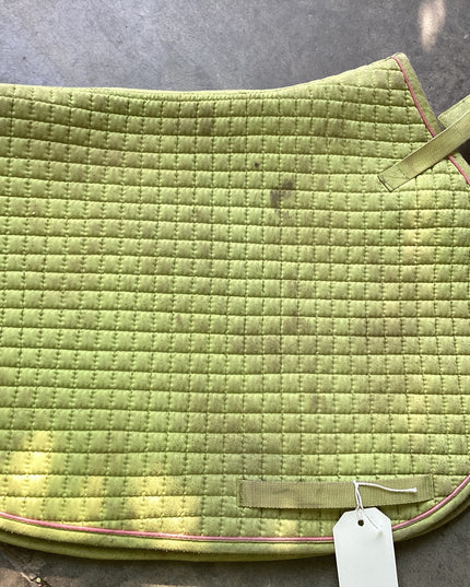 English Saddle Pad Lime Green