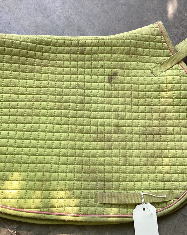 English Saddle Pad Lime Green