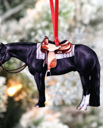 Ornament Black Quarter Horse