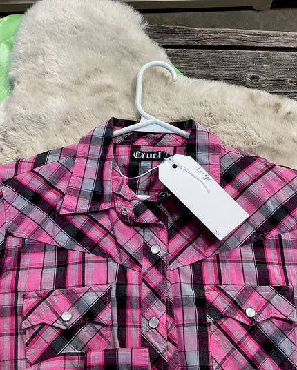 Western Shirt Cruel Girl Pink Large