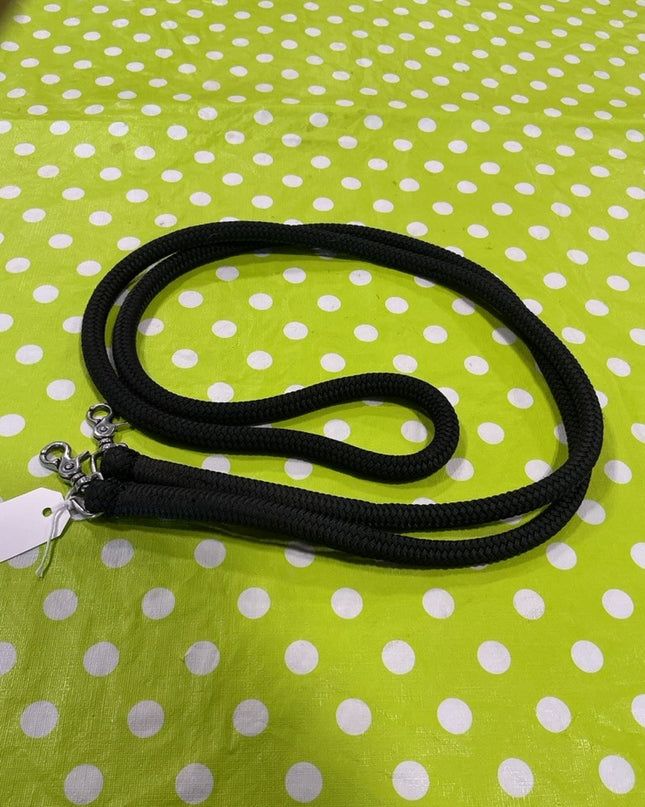Western Reins Rope Loop Black