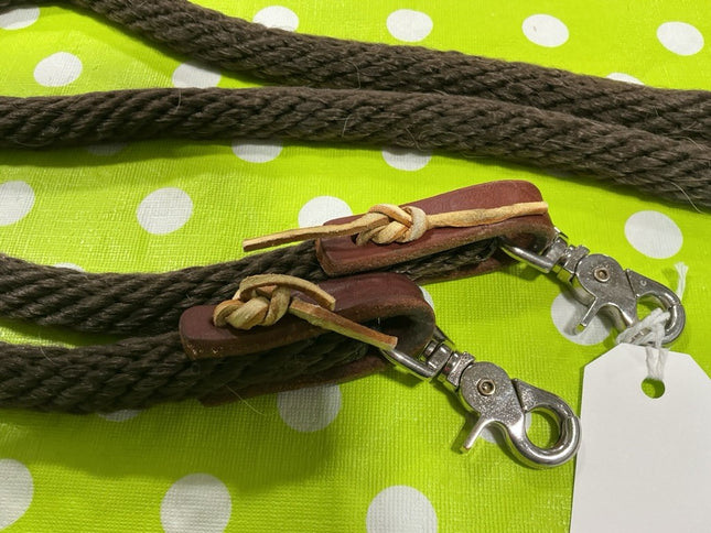 Western Reins Rope Loop Brown