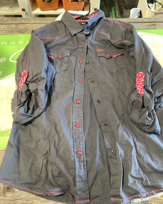 Western Shirt Cruel Large Grey/Pink