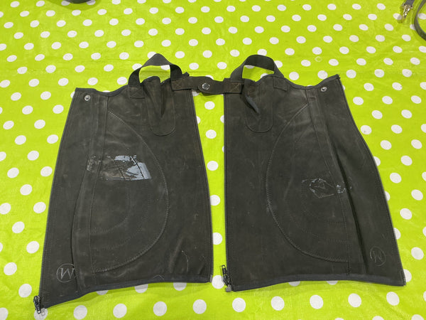 English 1/2 Chaps – Black, Small | Used
