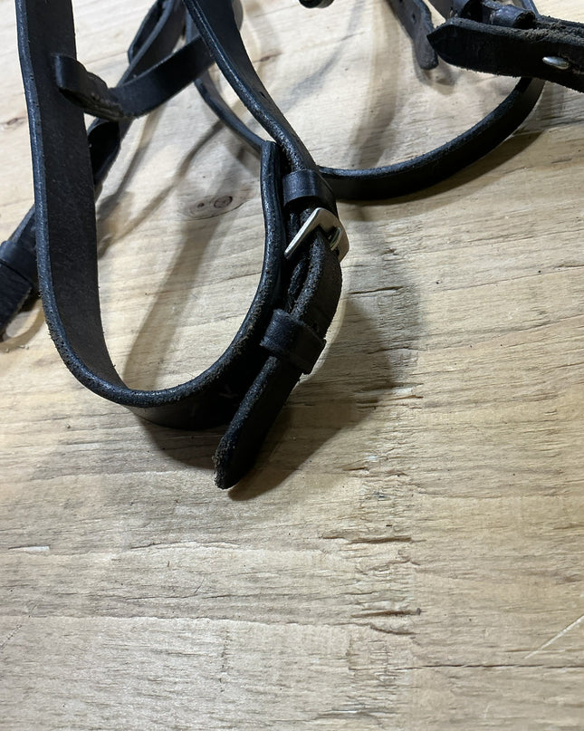 English Headstall Leather Black