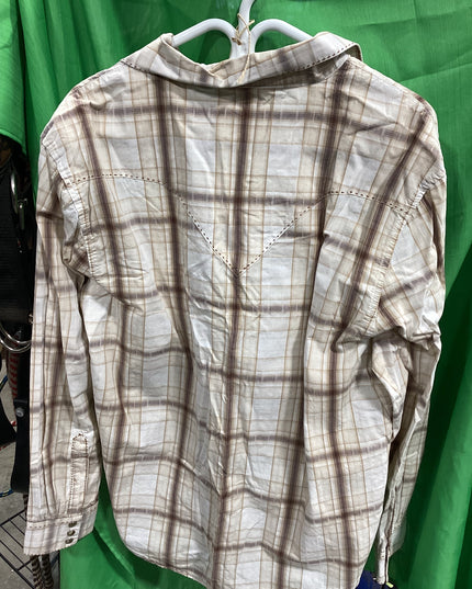 Western Shirt Wrangler Brown/Cream XL