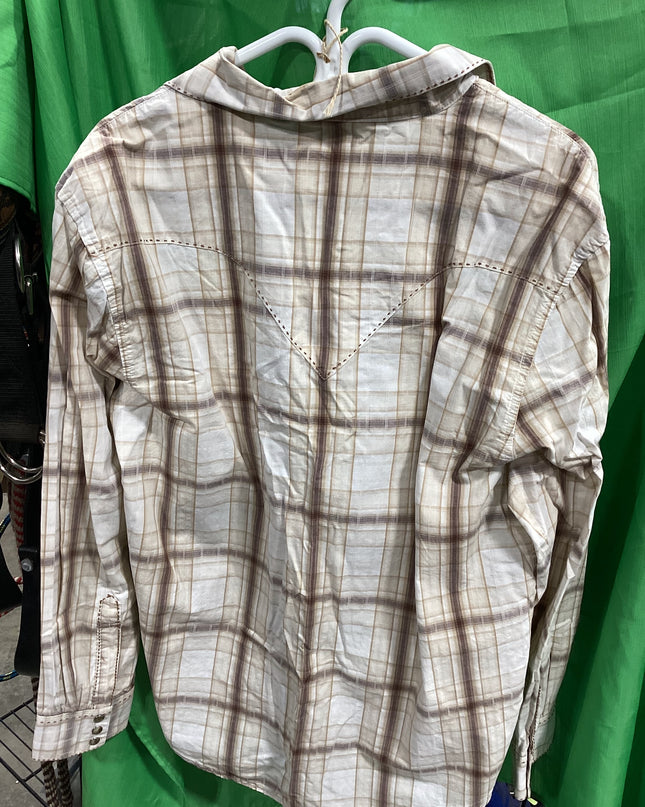 Western Shirt Wrangler Brown/Cream XL