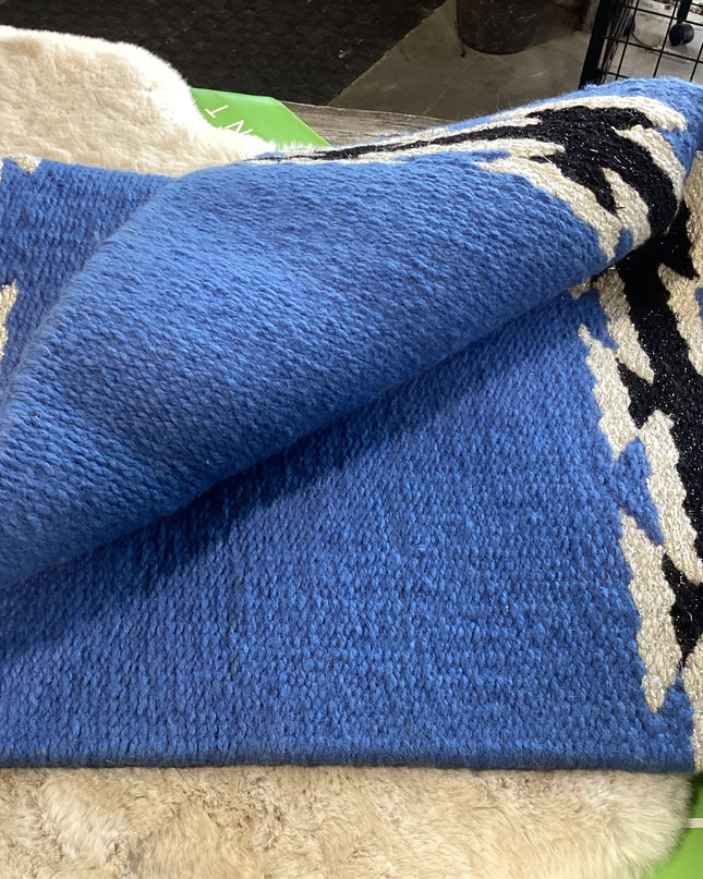 Western Saddle Pad Show 30.5X32 Blue