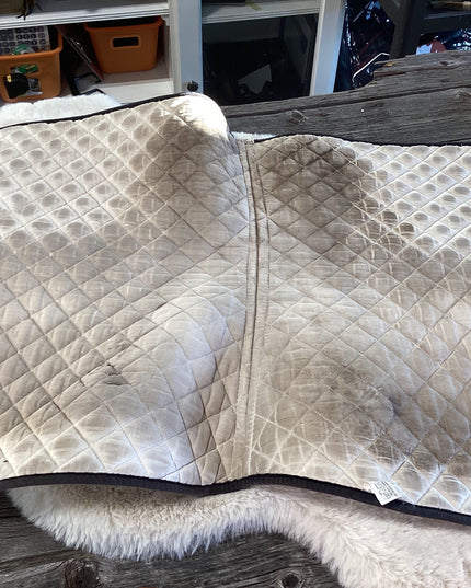 English Saddle Pad White Full