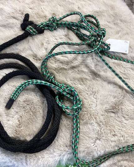 Rope Halter Green &Black lead