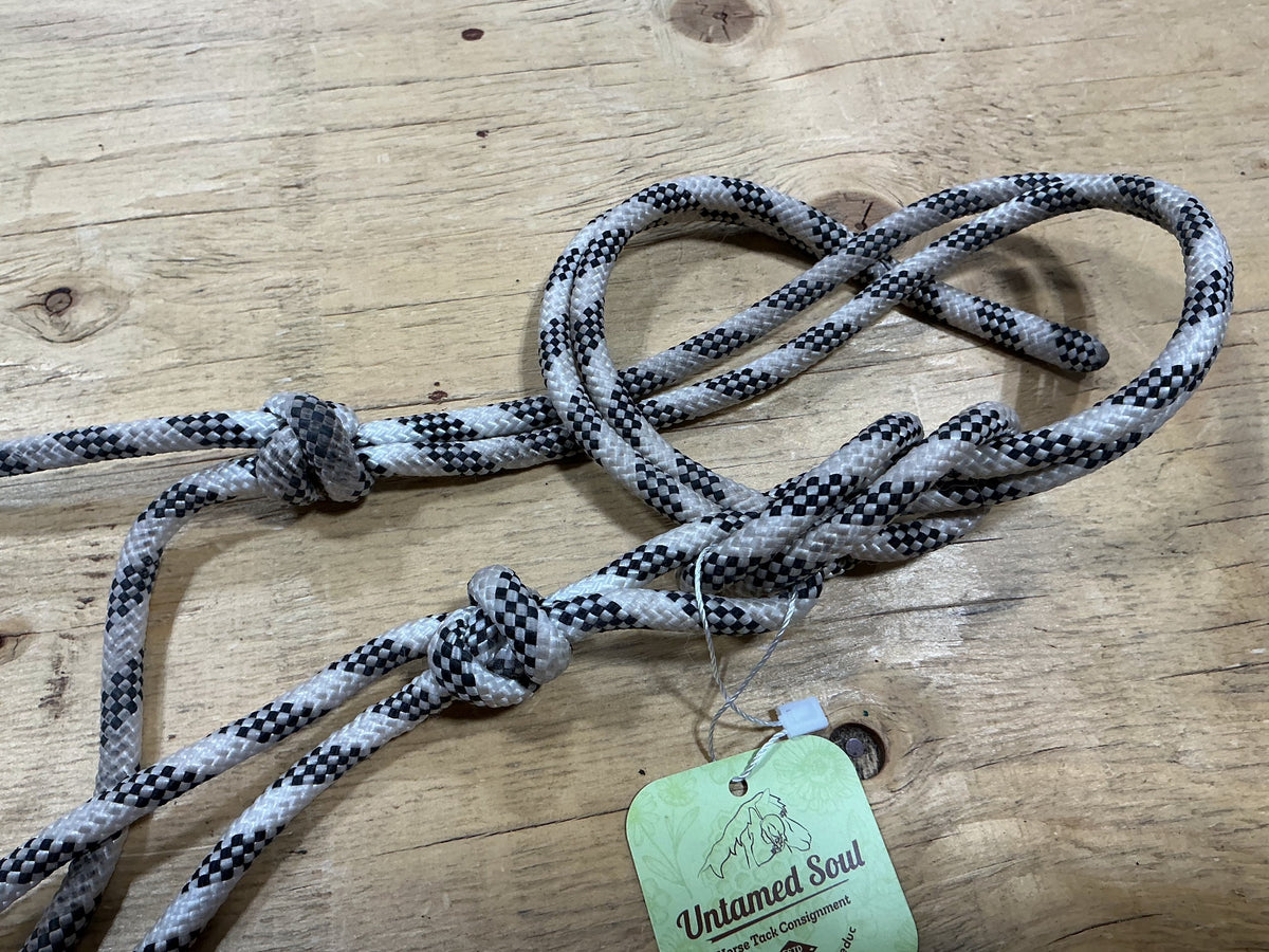 Halter – Rope, Black/White Zebra | Used