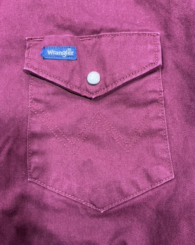 Ladies Shirt Wrangler Size L Burgandy