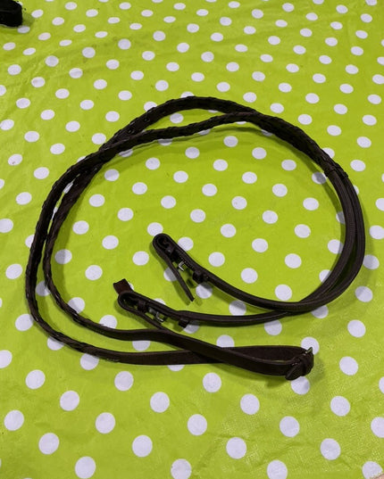 English Reins Braided leather brown