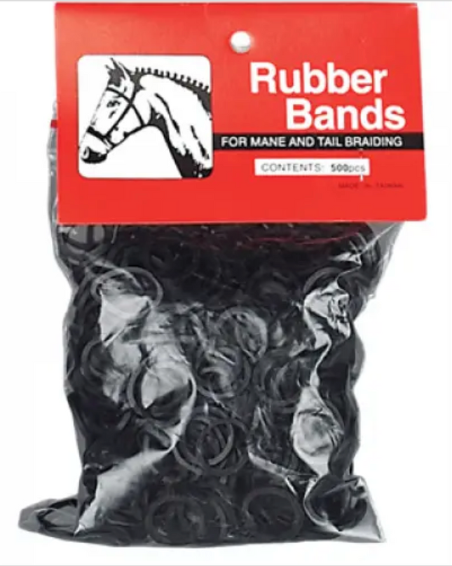 Braiding elastics - 1/2" Black