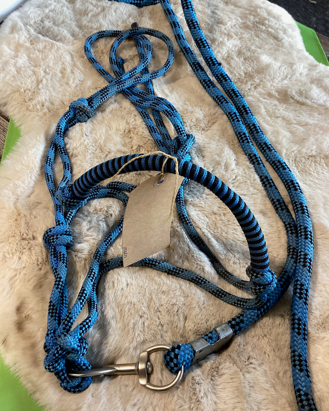 Halter Rope Blue with Lead