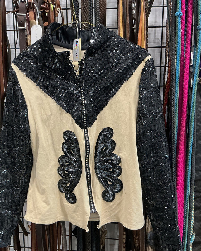 Shirt Funkey Black/Yellow Size Medium diamond Zipper