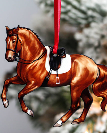 Ornament Pirouette Dressage Chestnut