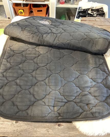 English Saddle Pad Dressage BlK White Bling