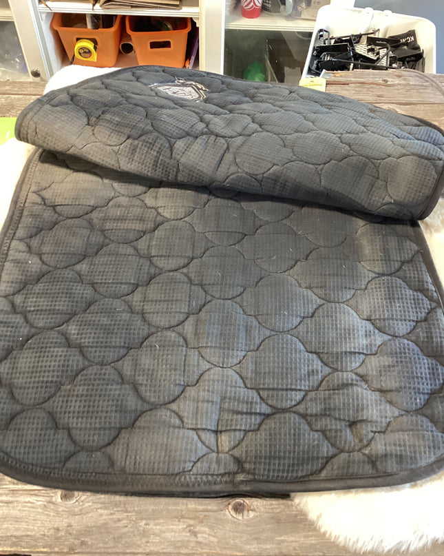 English Saddle Pad Dressage BlK White Bling