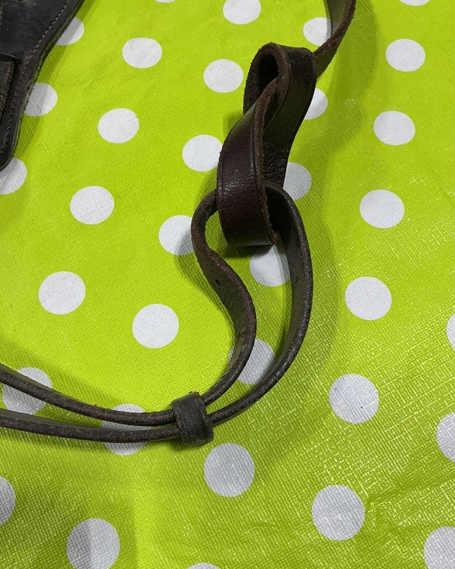 English Breast Collar Leather Brown elastic