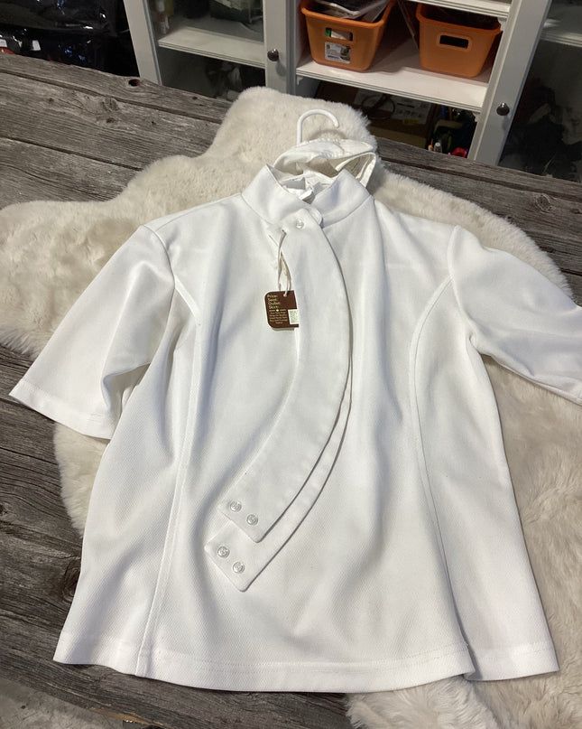 English Shirt Riding White Toprail Med