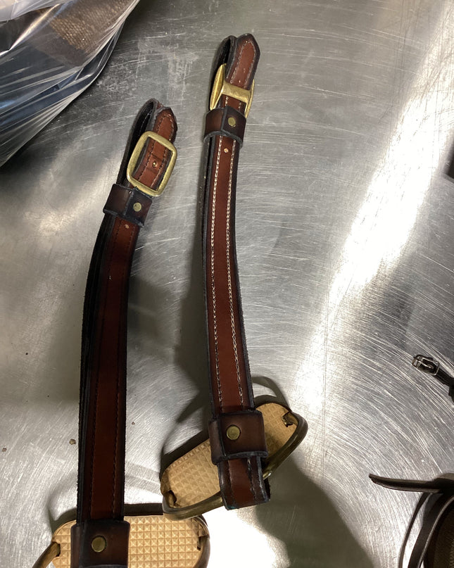 English Stirrups & leathers Brass