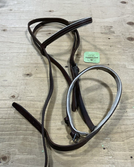 English Headstall Brown/Beige Leather