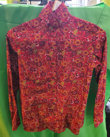 Western Shirt Cruel Girl Red with Flower XL/12